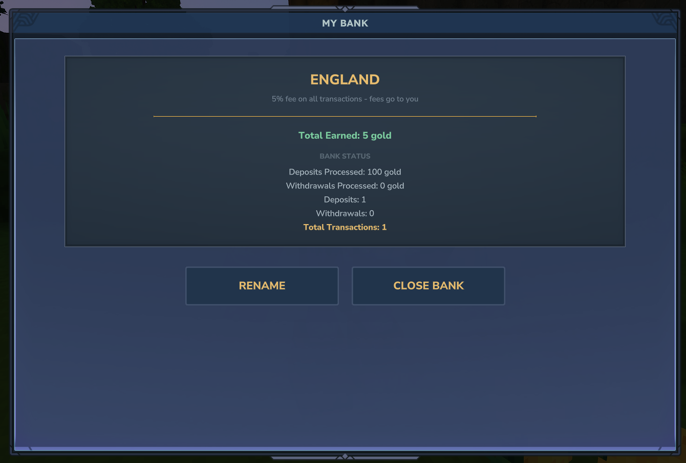 Bank NPC interaction
